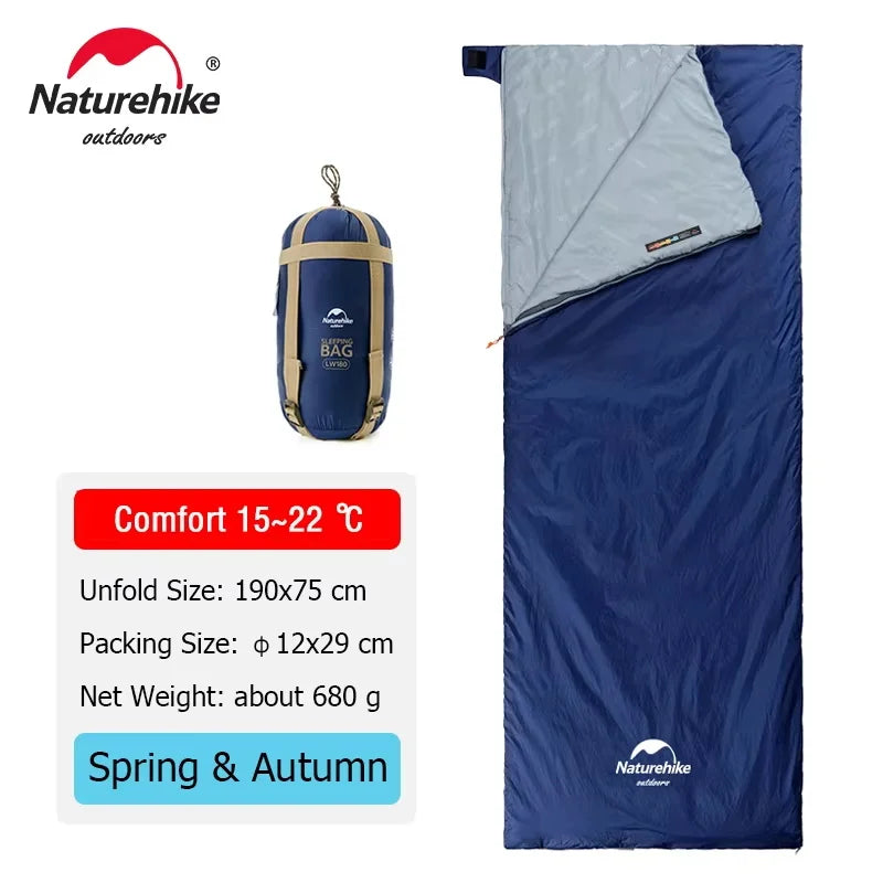 Naturehike LW180 Ultralight Cotton Sleeping Bag – Compact 3-Season Waterproof Sleeping Bag for Hiking & Camping | Hike This Supply