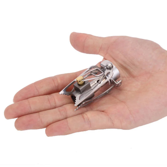 Mini Portable Camping Gas Stove – 3000W Foldable Stainless Steel Pocket Burner for Outdoor Cooking & Survival | Hike This Supply