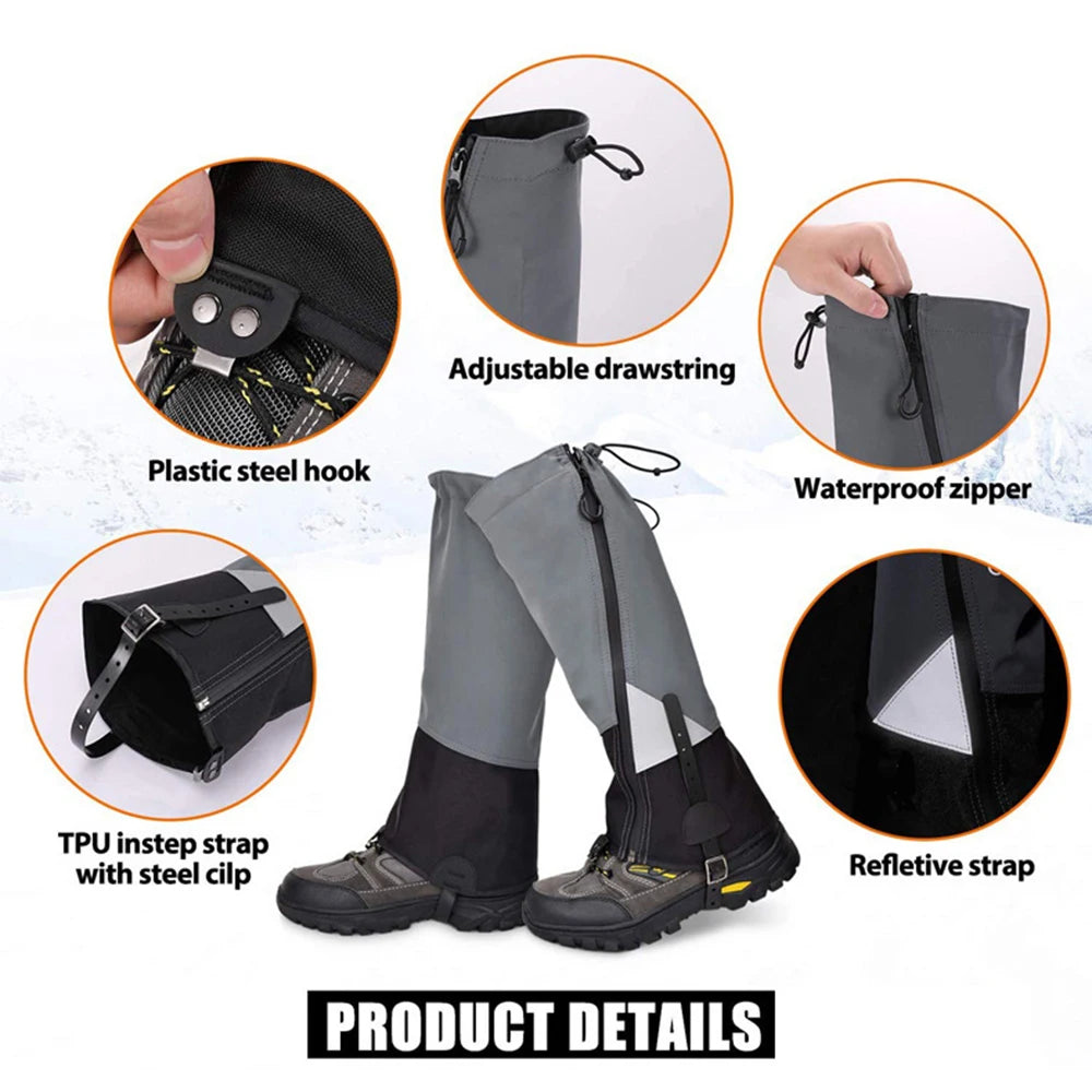 Outdoor Travel Leg Warmers Hiking Leg Gaiter Waterproof Legging Shoes Hunt Climbing Camping Tourist Snow Foot Cover Protection