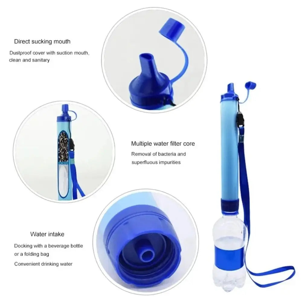 Mini Mini Water Filter Straw Straw Purifier Purification Water Filter Survival Portable Drinking Water Filtering Straw Camping