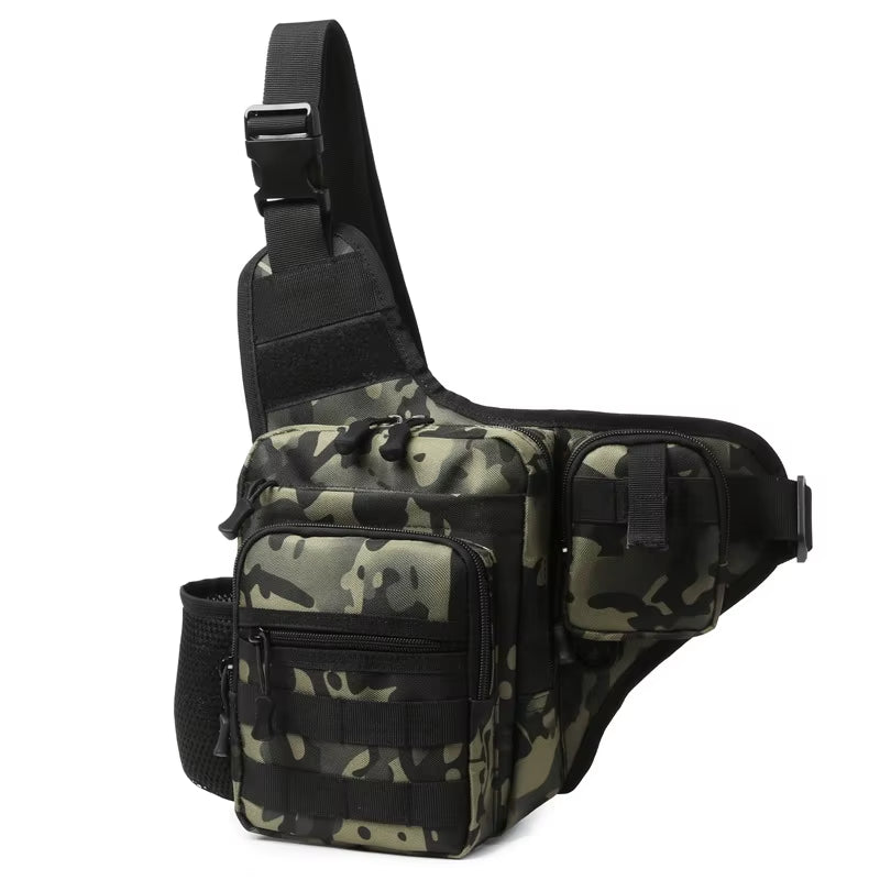 Camping Climbing Bag Chest Pouch for Men Cycling Hiking Travel Outdoor Sport Tactical Crossbody Molle Fishing Waist Fanny Pack
