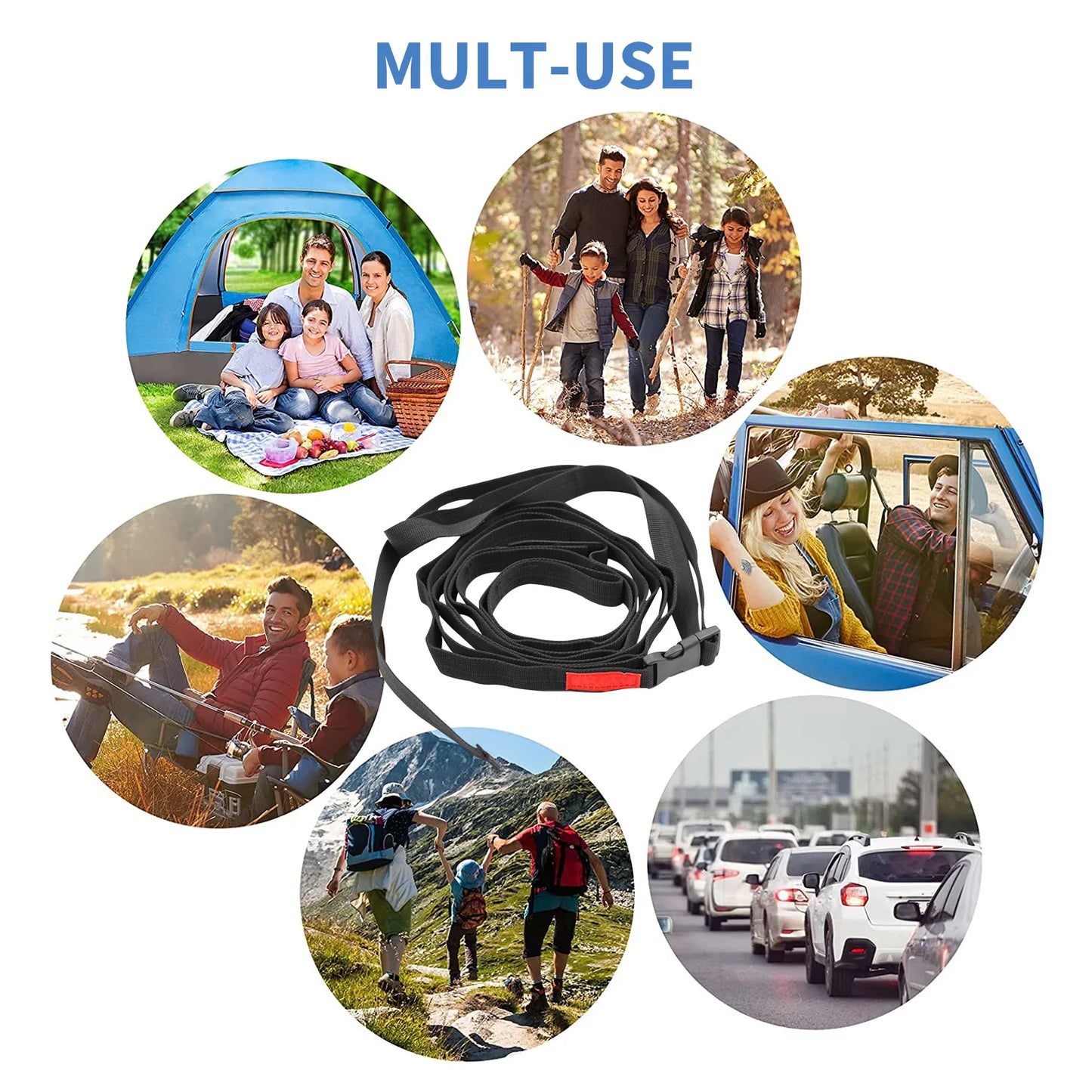 6.5ft Camping Lanyard Strap – Heavy-Duty Hanging Rope for Lanterns, Utensils, Gear & Outdoor Storage (400lb Capacity) | Hike This Supply