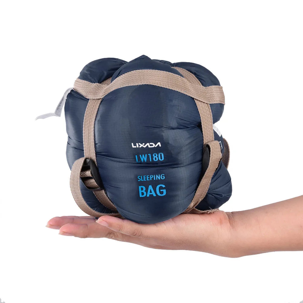 LIXADA 190*75Cm Envelope Sleeping Bag Adult Camping Outdoor Mini Walking Beach Sleeping Bags Ultralight Travel Bag Spring Autumn