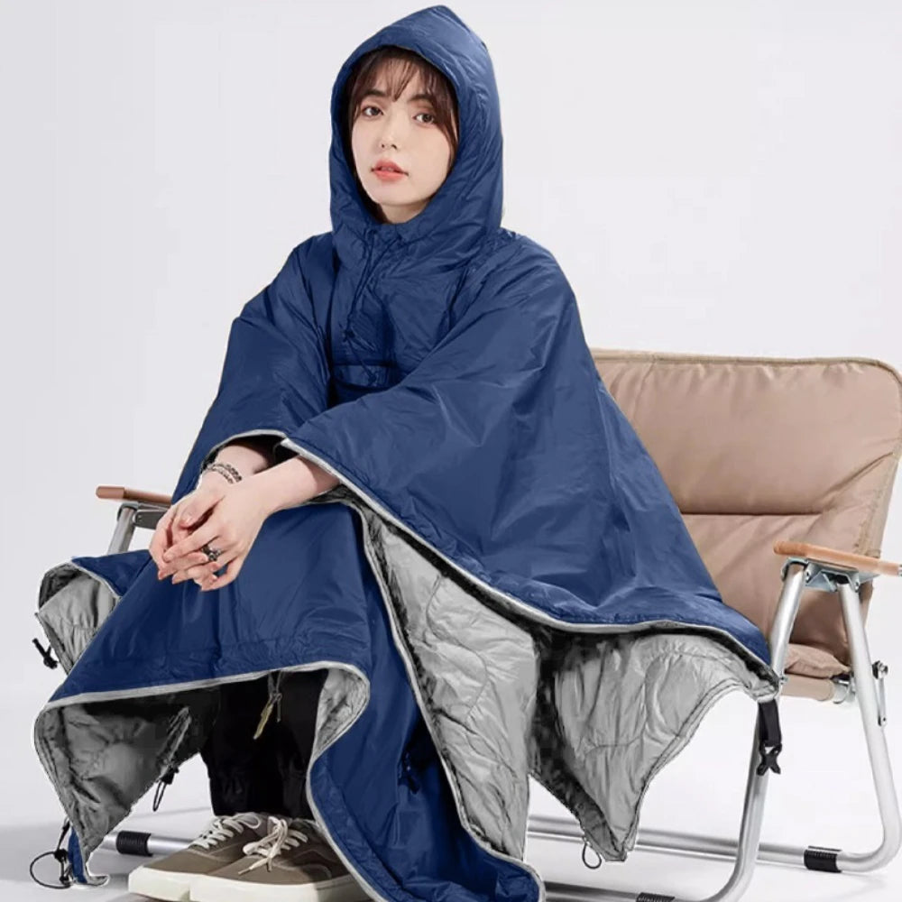 Outdoor Sleeping Bag Coat Winter Waterproof Warm Wearable Poncho Convertible into a Blanket for Camping and Backpacking Hiking