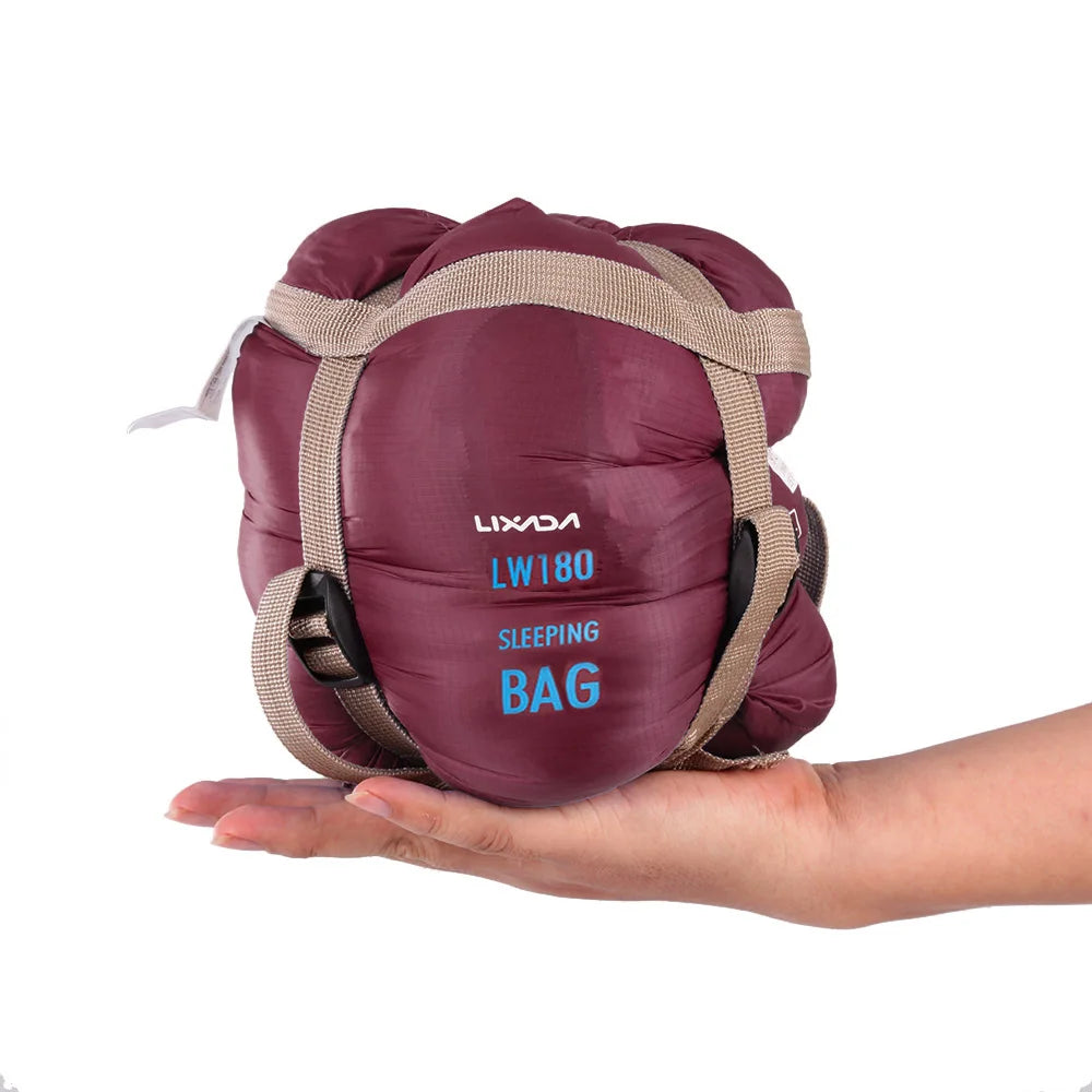 LIXADA 190*75Cm Envelope Sleeping Bag Adult Camping Outdoor Mini Walking Beach Sleeping Bags Ultralight Travel Bag Spring Autumn