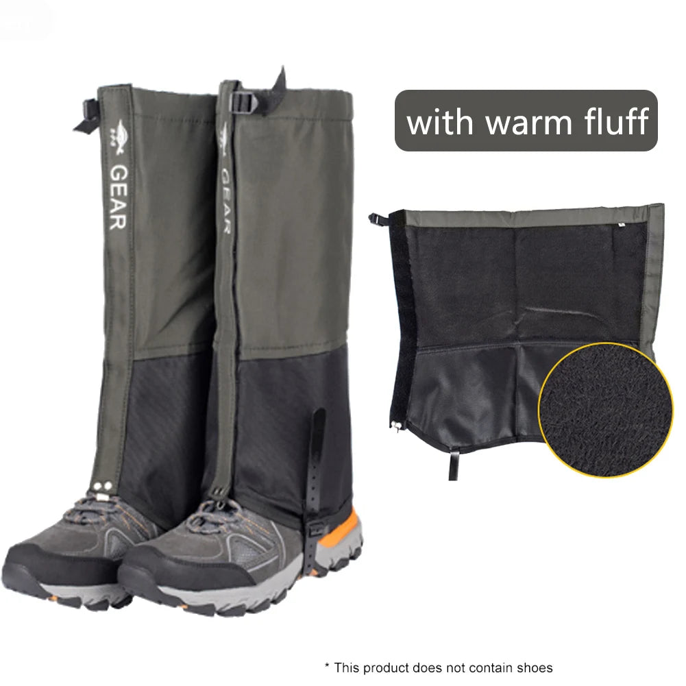 Outdoor Travel Leg Warmers Hiking Leg Gaiter Waterproof Legging Shoes Hunt Climbing Camping Winter Tourist Snow Foot Cover