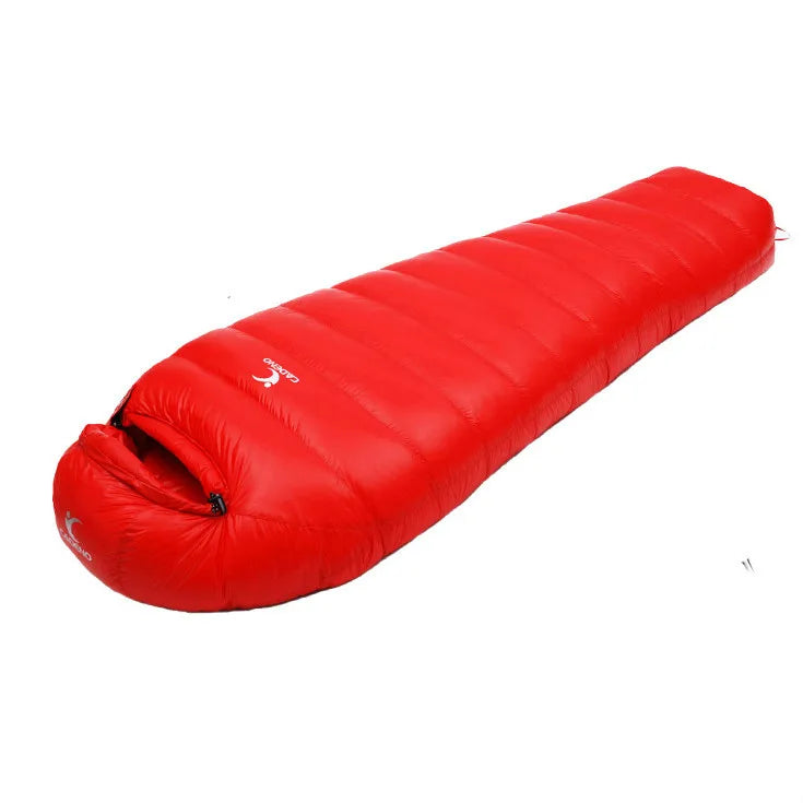 CADENO New DUCK down 400G Winter Autumn Mummies Ultra Light down Sleeping Bag Outdoor Travel Camping Nylon White Duck