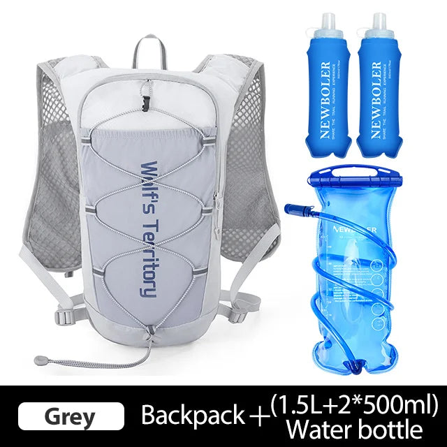 Outdoor Trail Running Ultralight Backpack Running Hydration Vest Breathable Marathon Running Backpack Water Bottle
