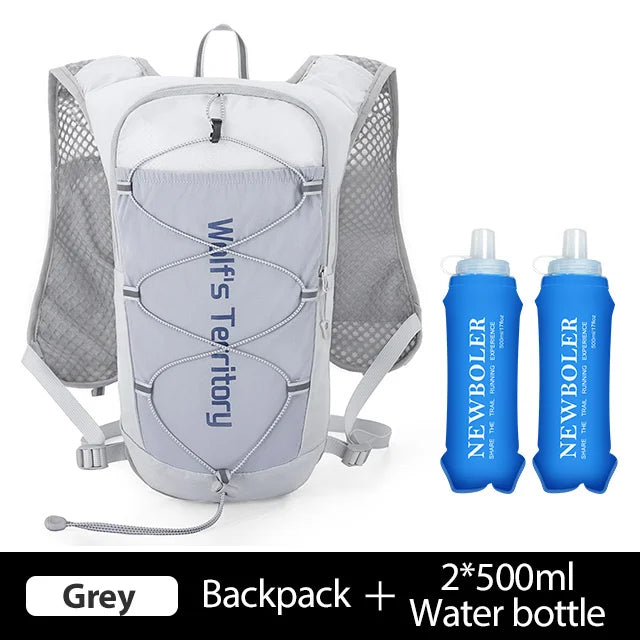 Outdoor Trail Running Ultralight Backpack Running Hydration Vest Breathable Marathon Running Backpack Water Bottle