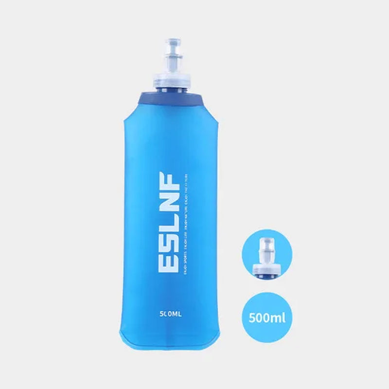 500Ml Water Bottle TPU Folding Soft Flask Sport Water Bottle Bag Collapsible Water Bottle Running Camping Hiking