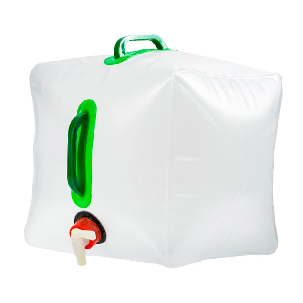 10/12L Outdoor Water Bucket Large-Capacity Portable Camping Water Bag Container with Faucet Driving Water Tank for Picnic Hiking