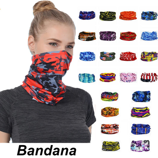Fashion Men Women Head Face Neck Sunshade Collar Gaiter Tube Bandana Scarf Sports Headwear Scarf Dustproof Outdoor Fishing