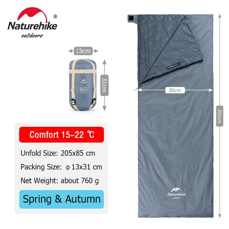Naturehike LW180 Ultralight Cotton Sleeping Bag – Compact 3-Season Waterproof Sleeping Bag for Hiking & Camping | Hike This Supply
