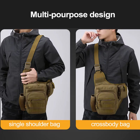 Camping Climbing Bag Chest Pouch for Men Cycling Hiking Travel Outdoor Sport Tactical Crossbody Molle Fishing Waist Fanny Pack