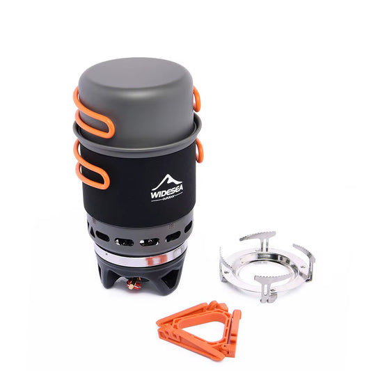 Ultralight Camping Cooking System – Heat-Exchanger Pot & Gas Burner Set | Hike This Supply