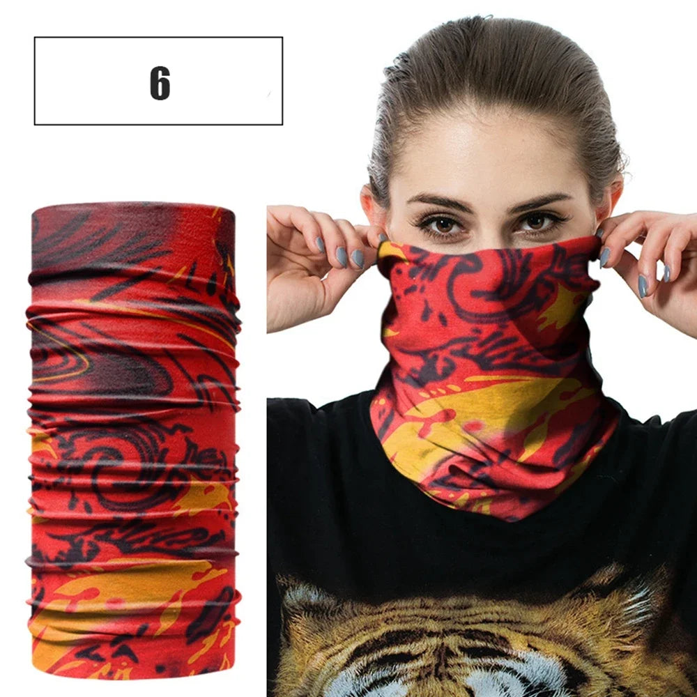 Fashion Men Women Head Face Neck Sunshade Collar Gaiter Tube Bandana Scarf Sports Headwear Scarf Dustproof Outdoor Fishing