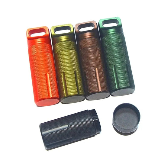 Outdoor Aluminum EDC Survival Kit Waterproof Seal Bottle Capsule/Pill Airtight Case Outdoor Tools Capsule Holder Storage