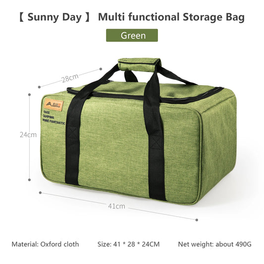 Outdoor Camping Bag 26L Folding Gas Tank Storage Bag Picnic Cookwre Container Camp Supplies Adjustable Partition