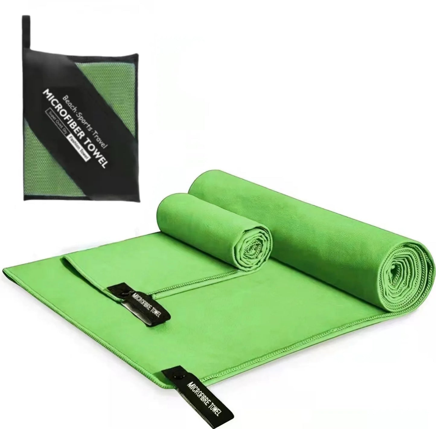 Beach Towel Sports Microfiber Quick Dry Pocket Towel Portable Ultralight Absorbent Towel for Swimming Pool Gym Fitness Yoga