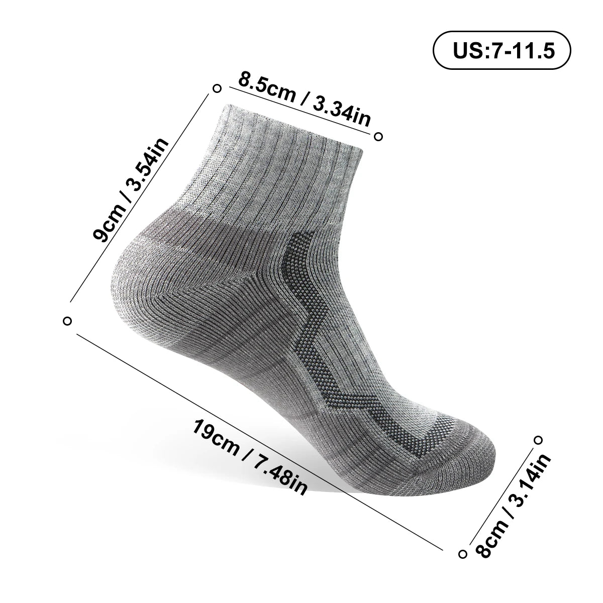 Merino Wool Thermal Socks Winter Warm Ski Hiking Snowboarding Climbing Compression Sports Socks Thick Merino Wool Socks