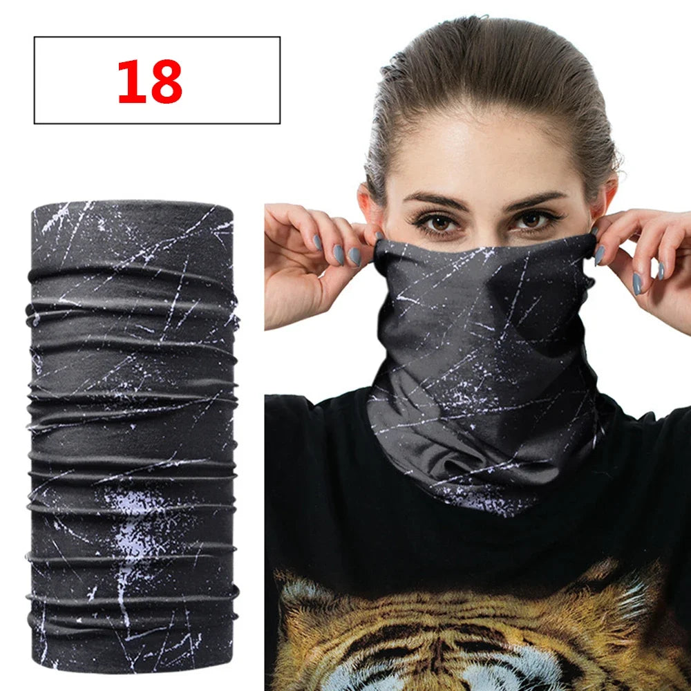 Fashion Men Women Head Face Neck Sunshade Collar Gaiter Tube Bandana Scarf Sports Headwear Scarf Dustproof Outdoor Fishing