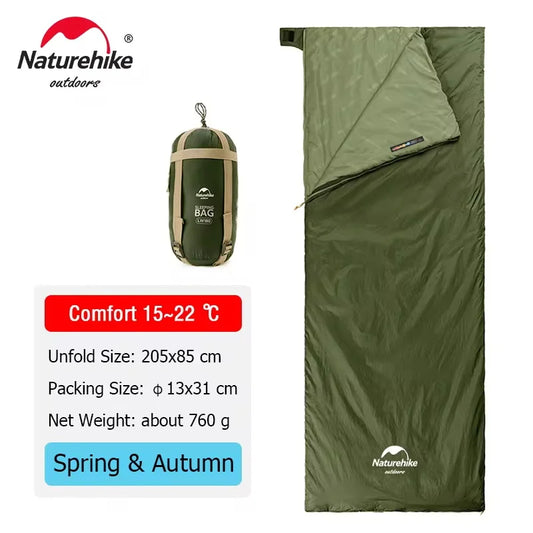 Naturehike LW180 Ultralight Cotton Sleeping Bag – Compact 3-Season Waterproof Sleeping Bag for Hiking & Camping | Hike This Supply
