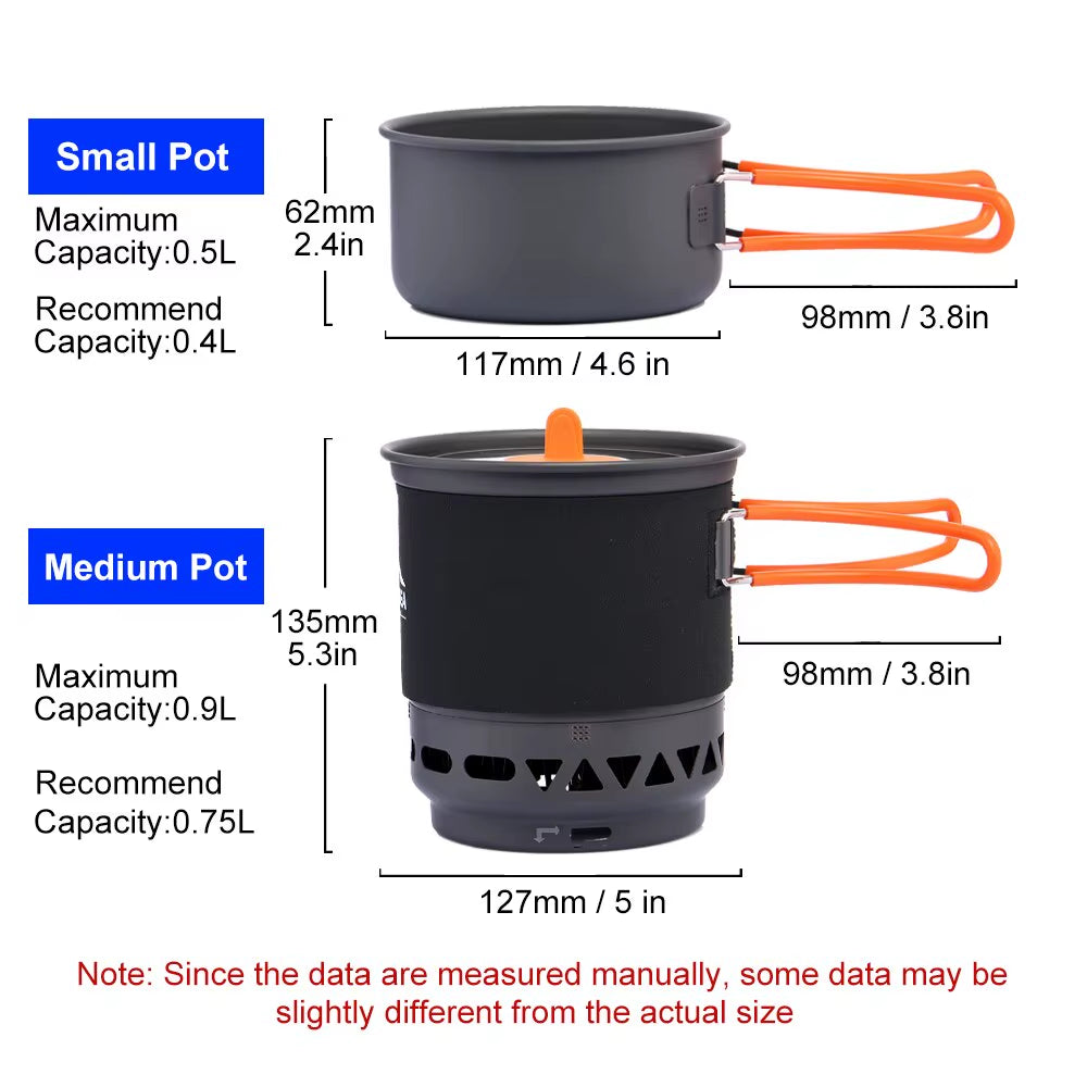 Ultralight Camping Cooking System – Heat-Exchanger Pot & Gas Burner Set | Hike This Supply