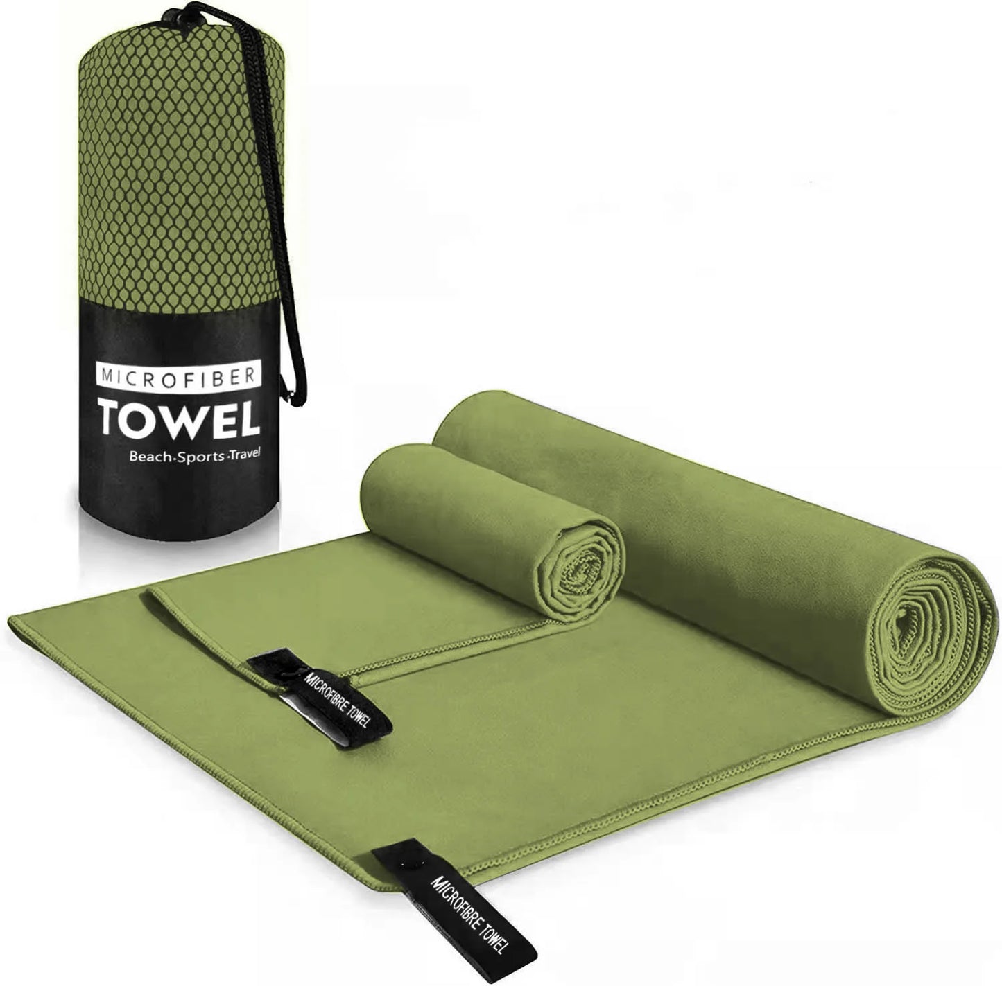 Beach Towel Sports Microfiber Quick Dry Pocket Towel Portable Ultralight Absorbent Towel for Swimming Pool Gym Fitness Yoga