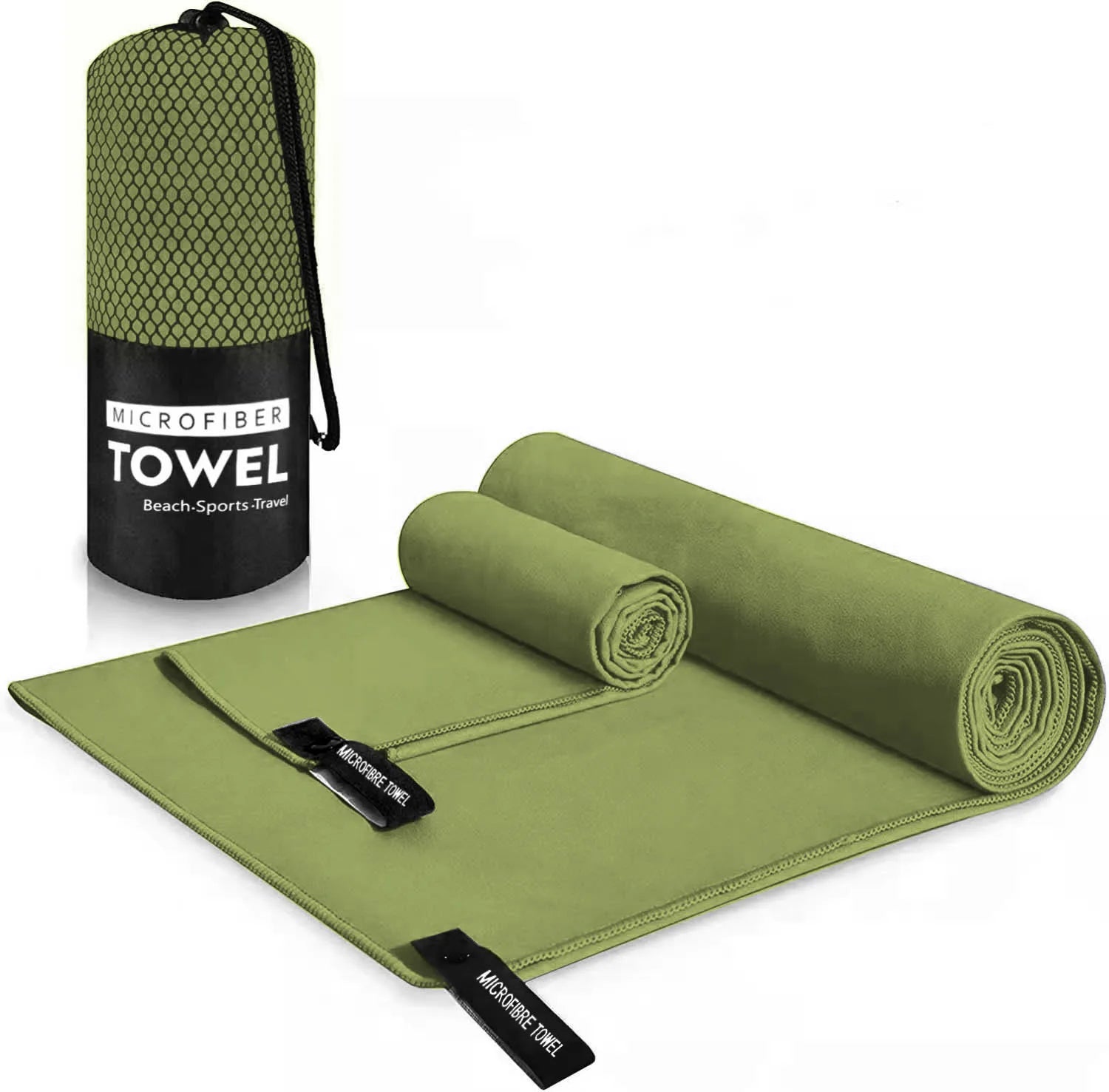 Beach Towel Sports Microfiber Quick Dry Pocket Towel Portable Ultralight Absorbent Towel for Swimming Pool Gym Fitness Yoga