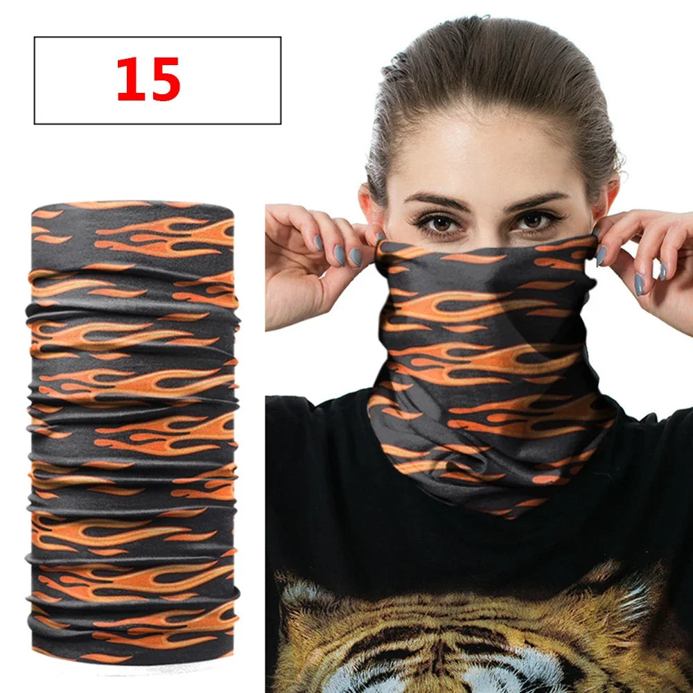 Fashion Men Women Head Face Neck Sunshade Collar Gaiter Tube Bandana Scarf Sports Headwear Scarf Dustproof Outdoor Fishing