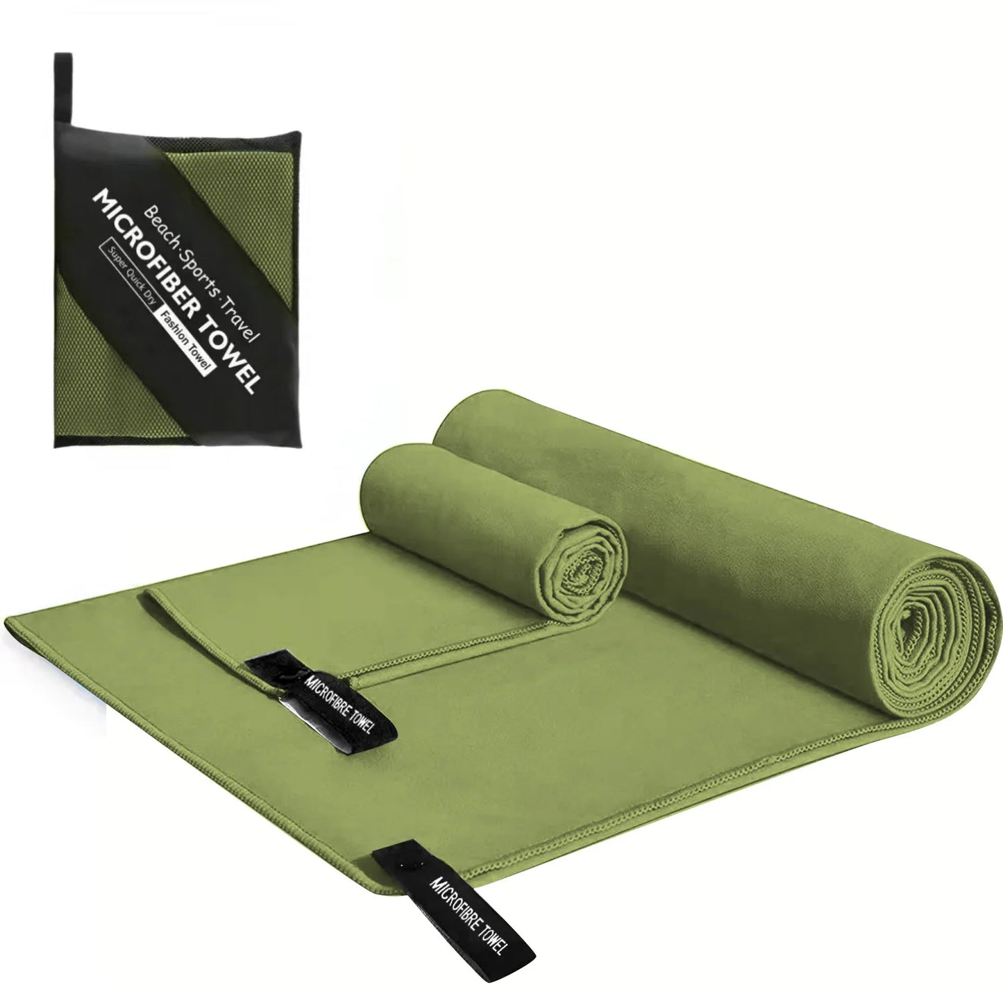 Beach Towel Sports Microfiber Quick Dry Pocket Towel Portable Ultralight Absorbent Towel for Swimming Pool Gym Fitness Yoga