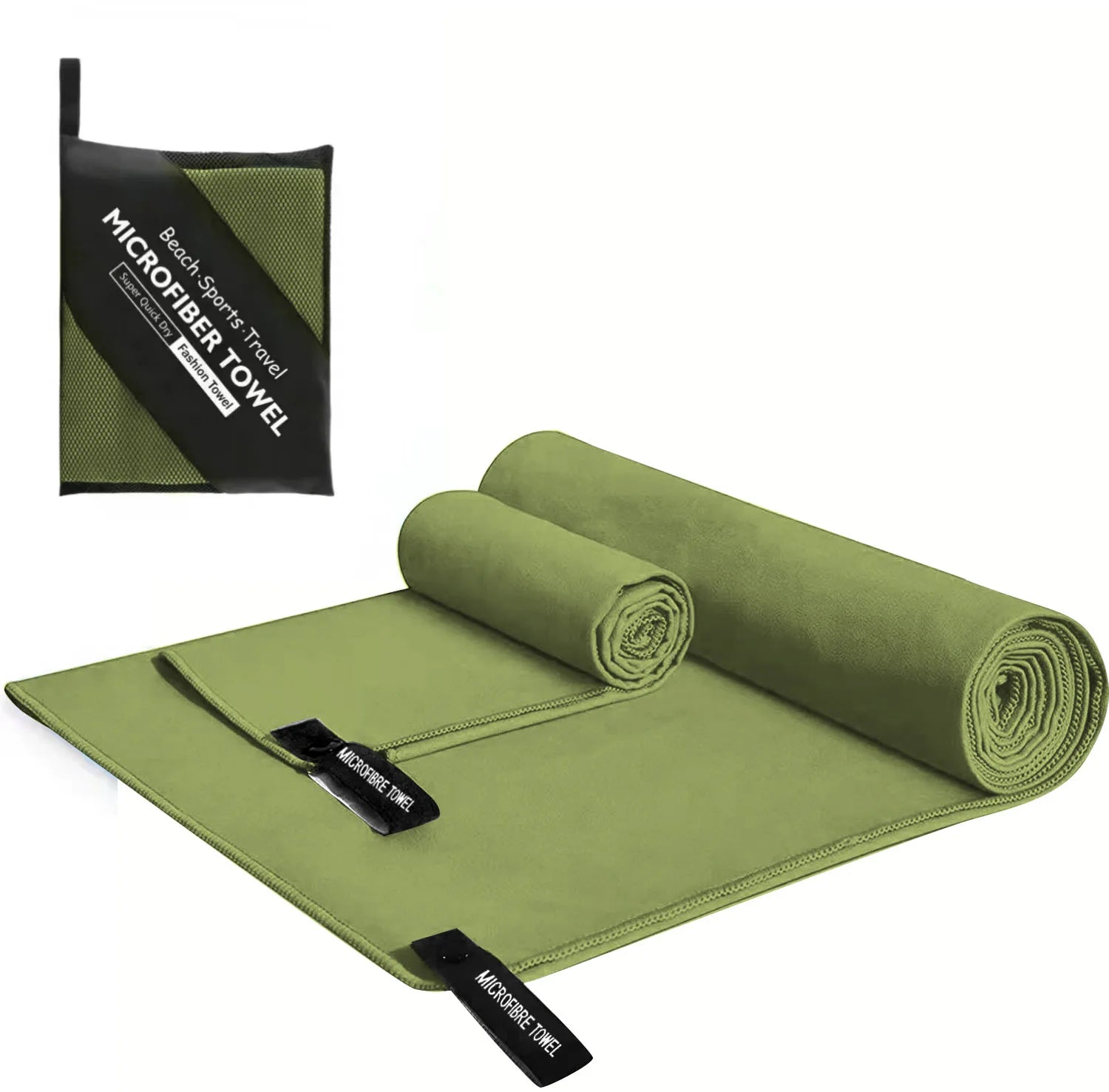 Beach Towel Sports Microfiber Quick Dry Pocket Towel Portable Ultralight Absorbent Towel for Swimming Pool Gym Fitness Yoga