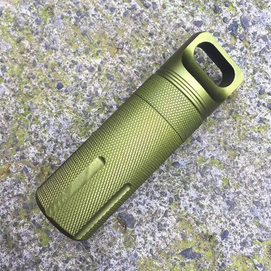 Outdoor Aluminum EDC Survival Kit Waterproof Seal Bottle Capsule/Pill Airtight Case Outdoor Tools Capsule Holder Storage