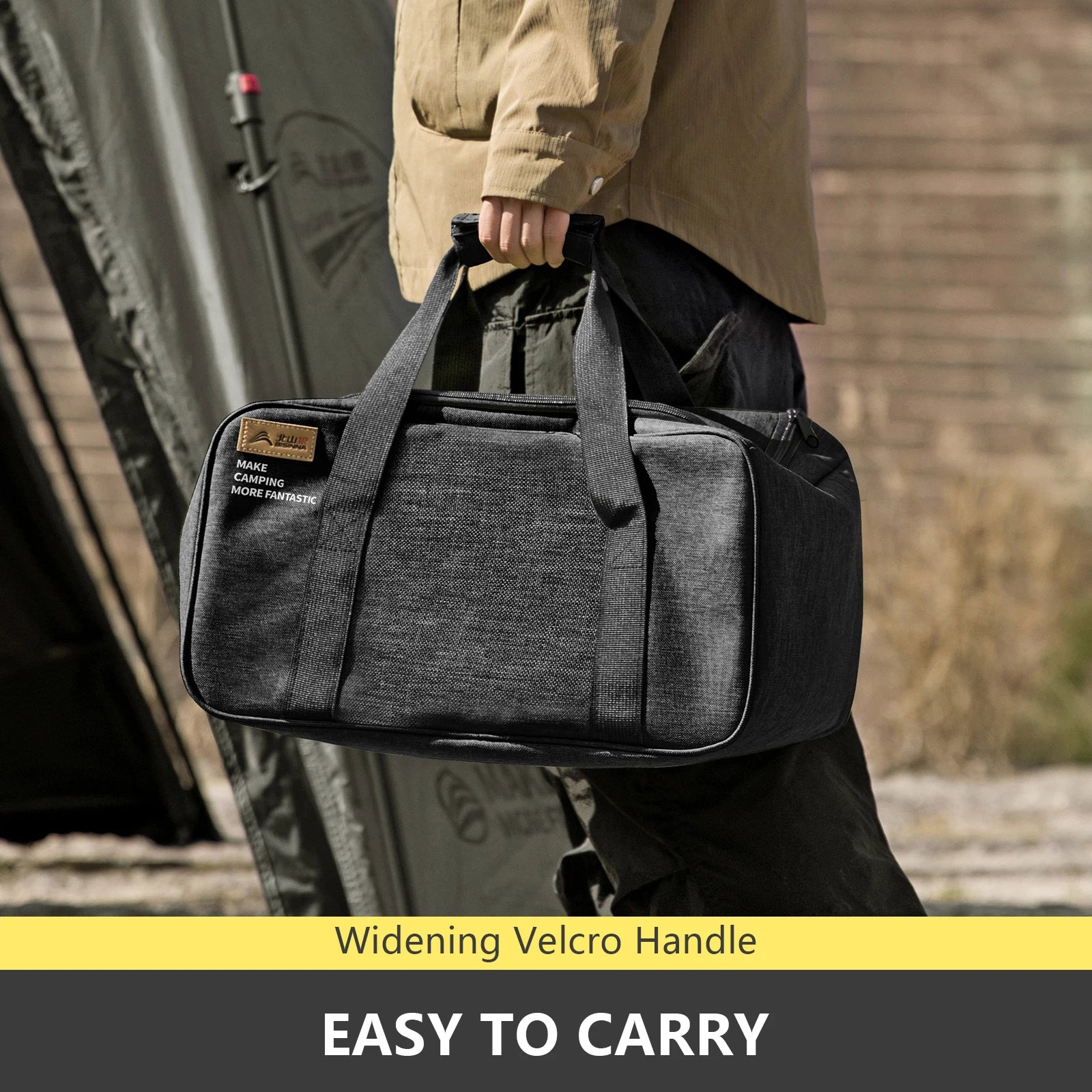 Outdoor Camping Bag 26L Folding Gas Tank Storage Bag Picnic Cookwre Container Camp Supplies Adjustable Partition