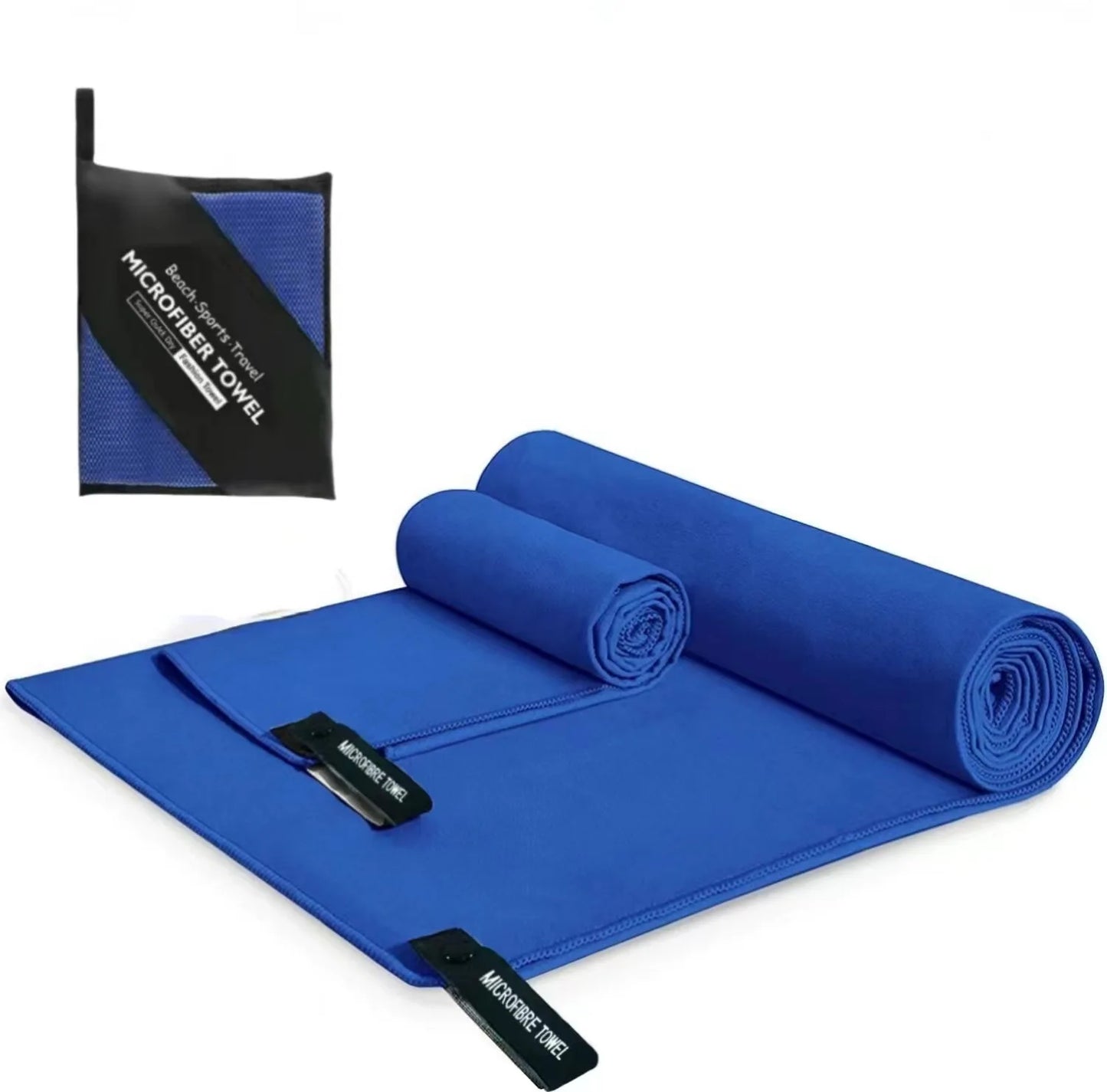 Beach Towel Sports Microfiber Quick Dry Pocket Towel Portable Ultralight Absorbent Towel for Swimming Pool Gym Fitness Yoga
