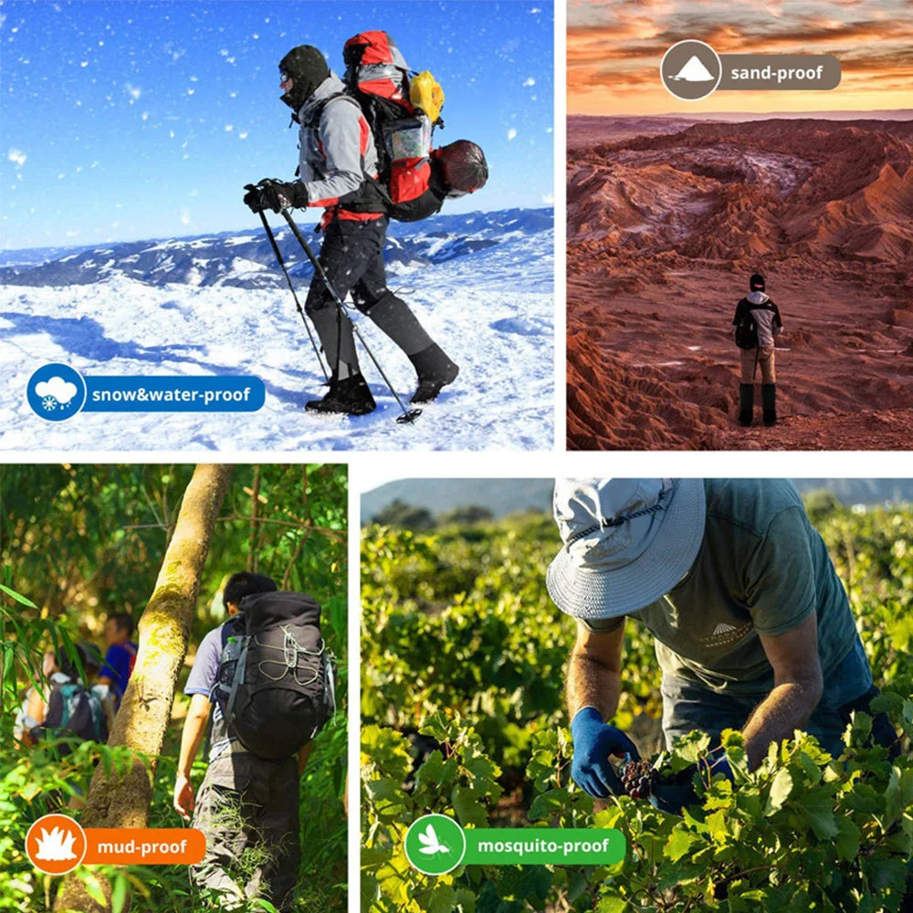 Outdoor Travel Leg Warmers Hiking Leg Gaiter Waterproof Legging Shoes Hunt Climbing Camping Tourist Snow Foot Cover Protection