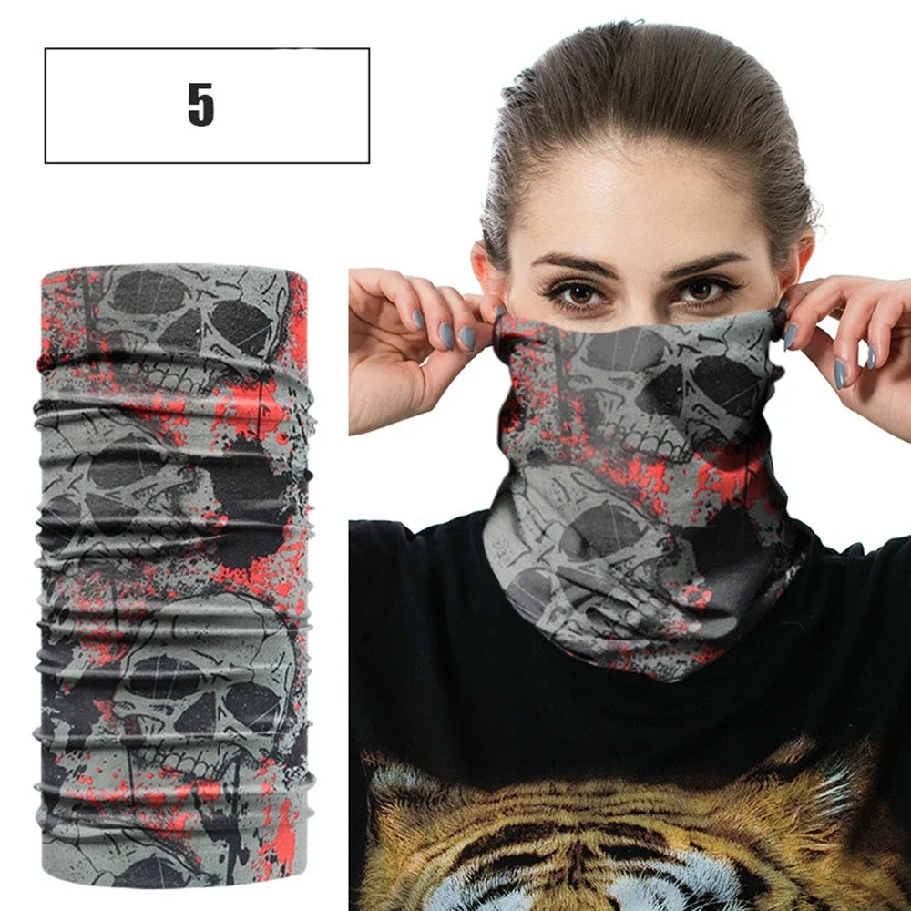 Fashion Men Women Head Face Neck Sunshade Collar Gaiter Tube Bandana Scarf Sports Headwear Scarf Dustproof Outdoor Fishing