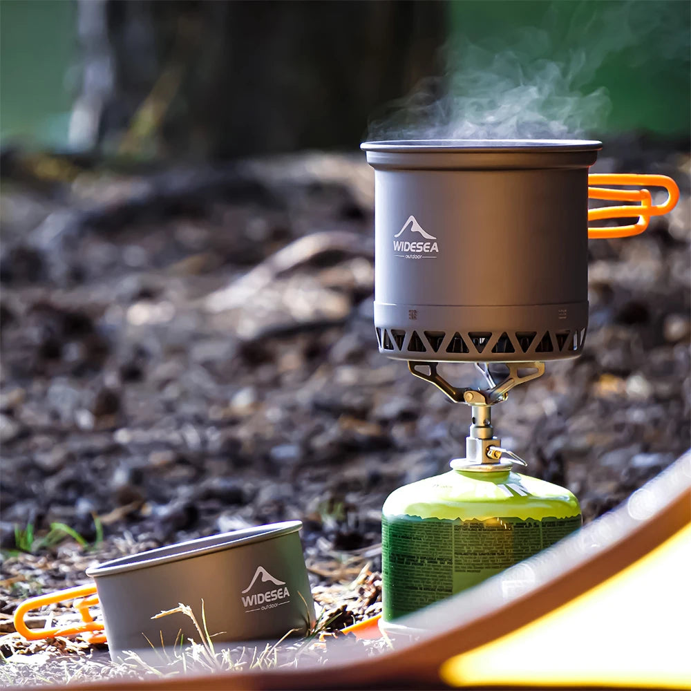 WIDESEA 2-Person Camping Cookware Set – 1.3L & 2.3L Lightweight Outdoor Pot & Kettle Kit for Hiking, Backpacking & 4-Season Cooking | Hike This Supply