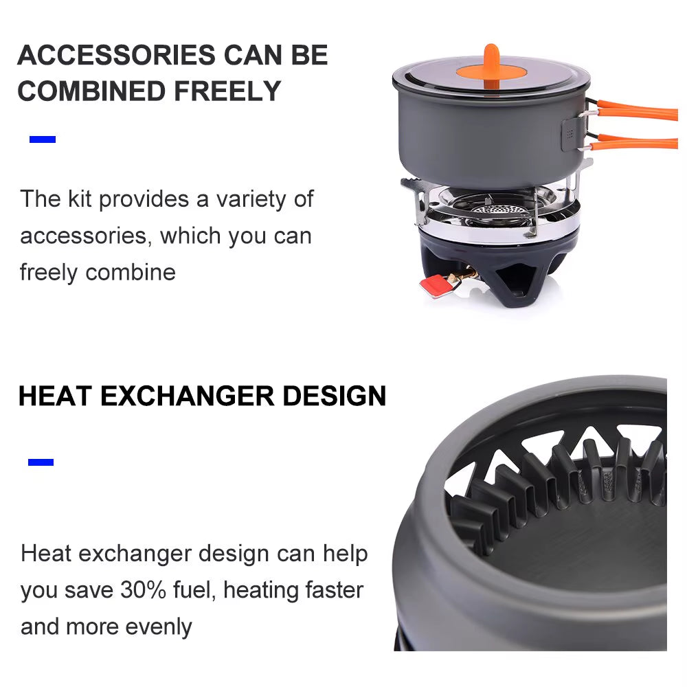 Ultralight Camping Cooking System – Heat-Exchanger Pot & Gas Burner Set | Hike This Supply