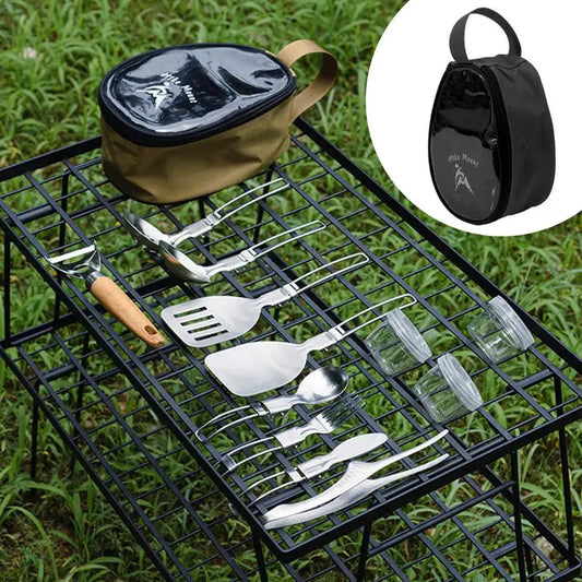 11-Piece Camping Kitchen Set – Portable Cooking Utensils with Organizer Bag for Outdoor Cooking, BBQ & Picnic| Hike This Supply