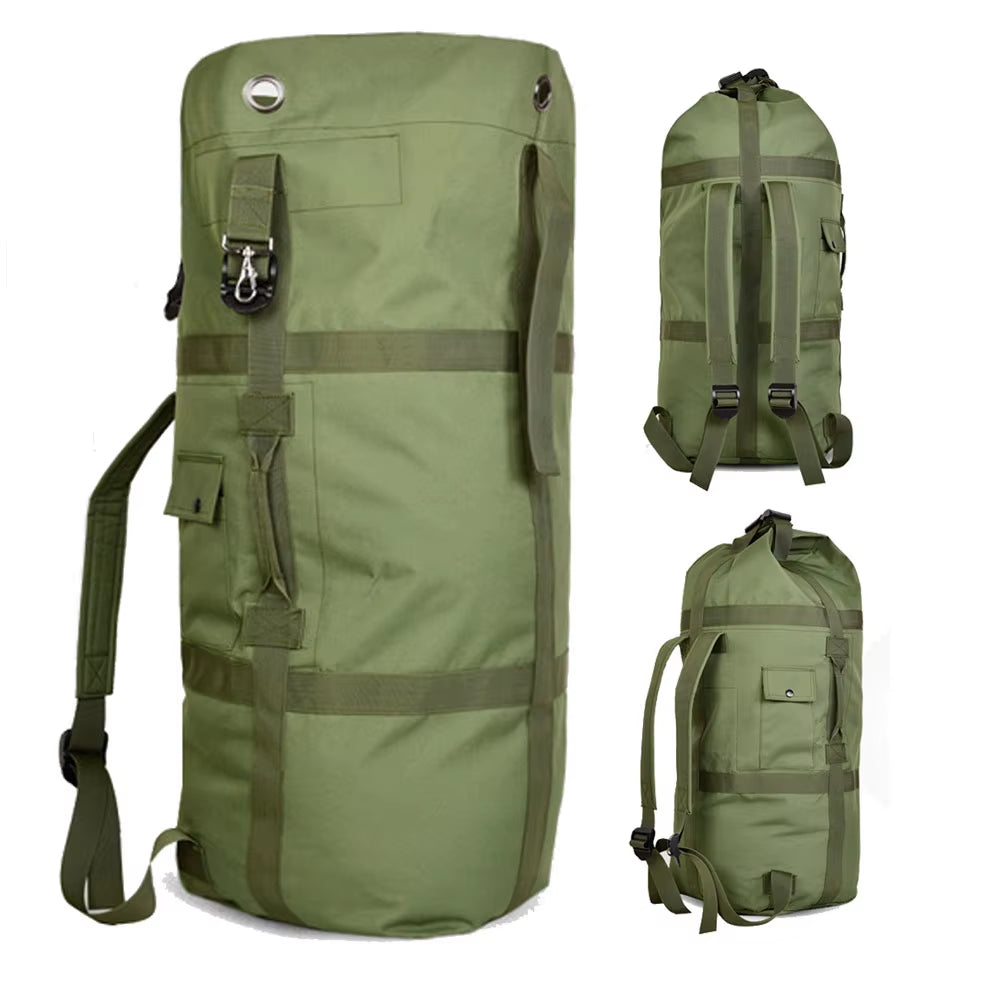 80L Tactical Camping Backpack Men Hiking Bag Outdoor Sports Travel Bucket round Trekking Rucksack Men Traveling Trekking Bags