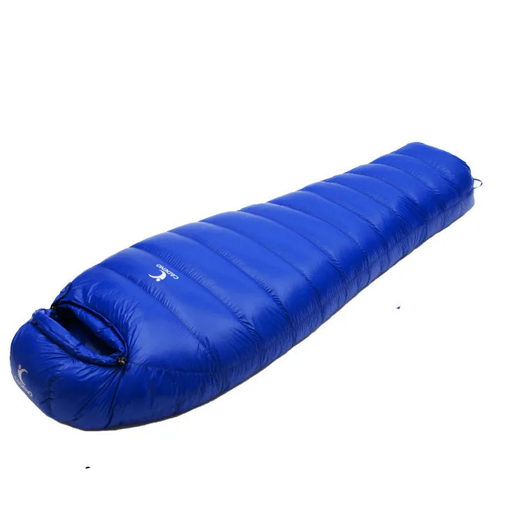 CADENO New DUCK down 400G Winter Autumn Mummies Ultra Light down Sleeping Bag Outdoor Travel Camping Nylon White Duck