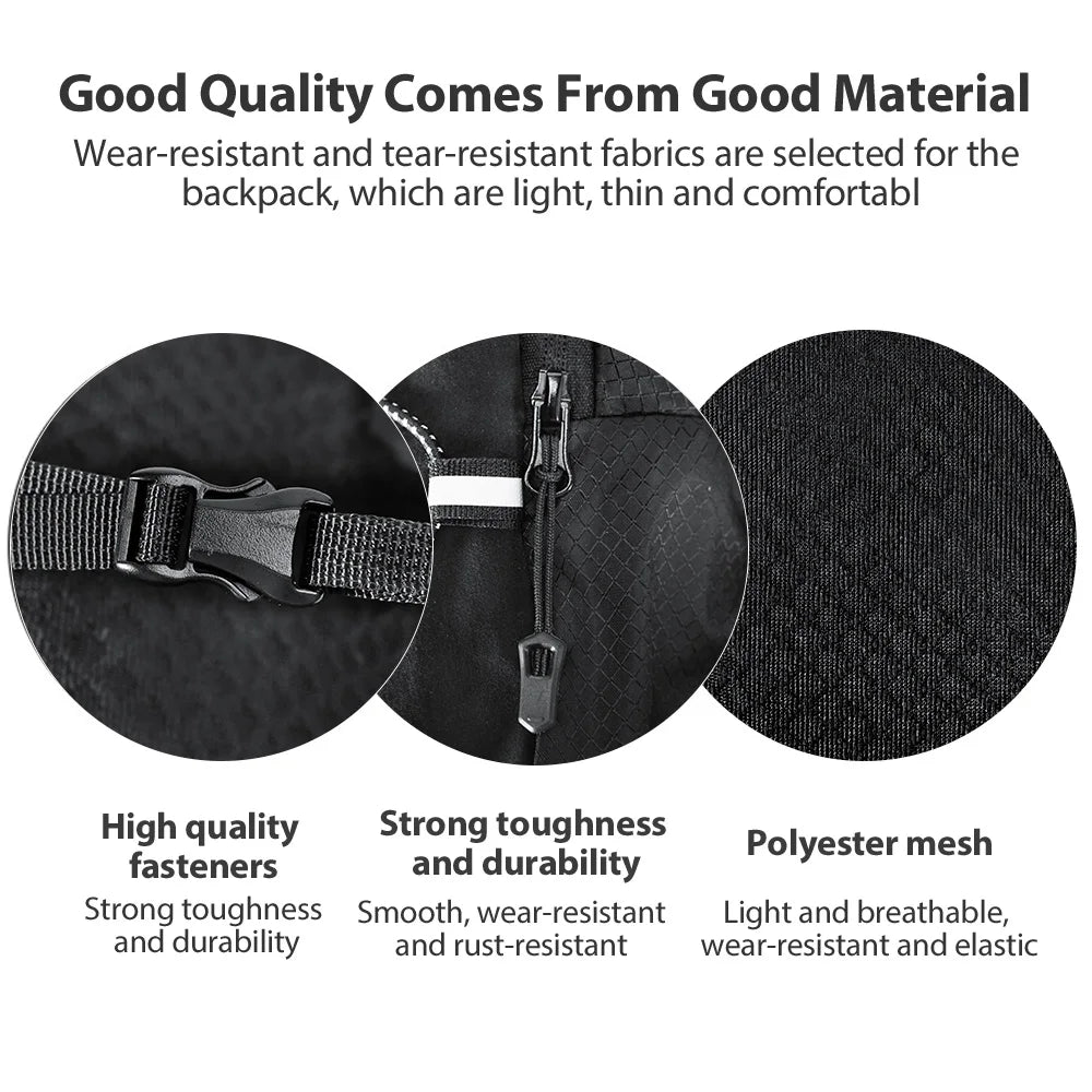 Outdoor Trail Running Ultralight Backpack Running Hydration Vest Breathable Marathon Running Backpack Water Bottle