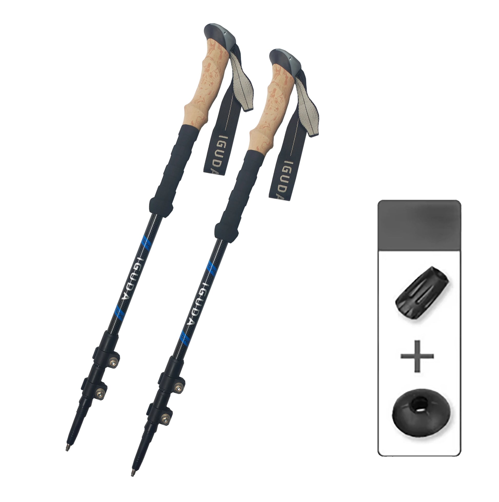 Trekking Poles Carbon Fiber Collapsible Telescopic Sticks Lightweight Walking Hiking Stick Climbing Stick Telescopic Cane