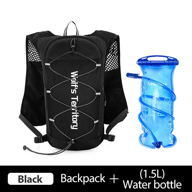 Outdoor Trail Running Ultralight Backpack Running Hydration Vest Breathable Marathon Running Backpack Water Bottle