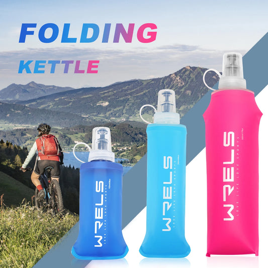 WRELS Collapsible Silicone Water Bottle – 150ml 250ml 500ml