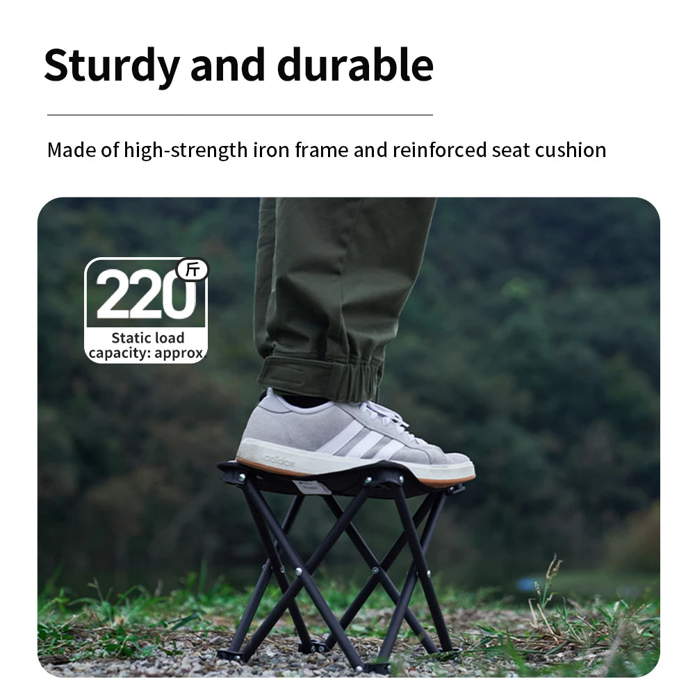 Lightweight Outdoor Camping Chair Aluminium Folding Fishing Stool Collapsible Camping Seats Hiking Stool