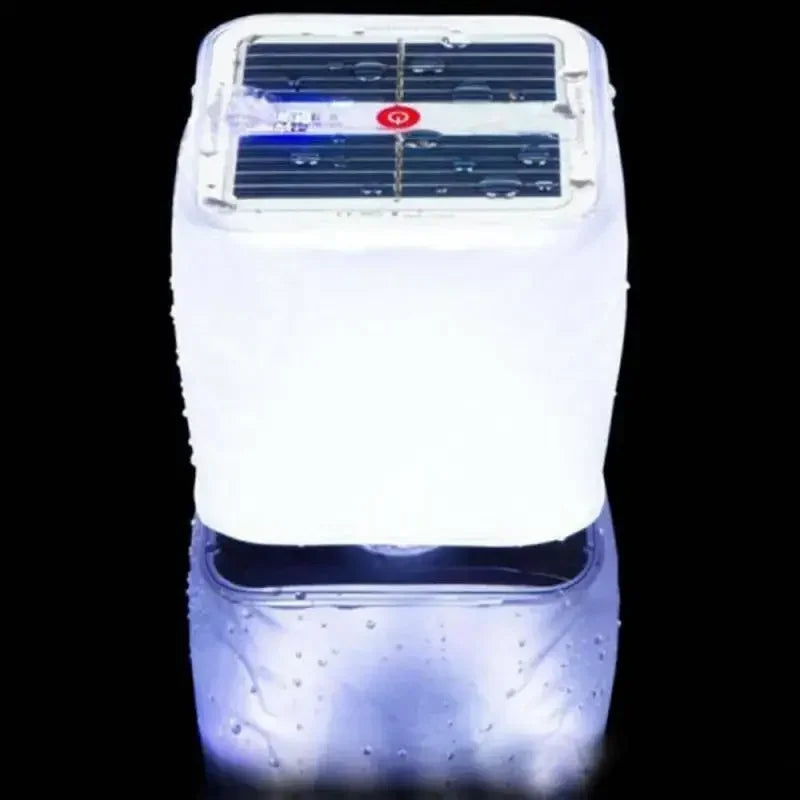 Portable Solar Camping Tent Light LED Waterproof Emergency Light Outdoor Lighting Hiking Backpack Foldable Inflatable Light