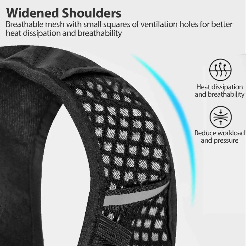 Outdoor Trail Running Ultralight Backpack Running Hydration Vest Breathable Marathon Running Backpack Water Bottle