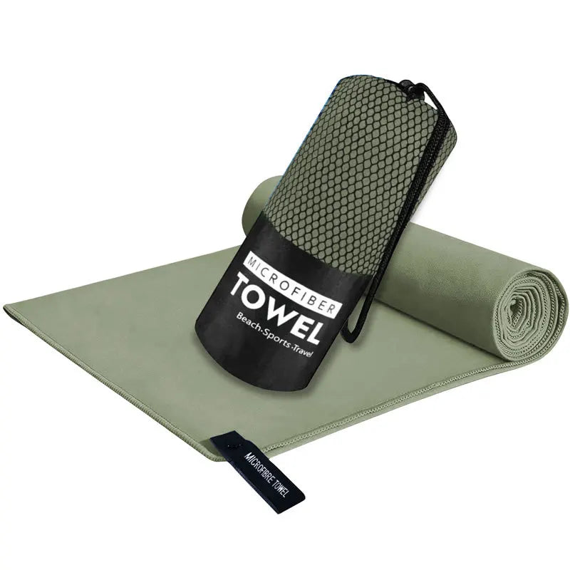 Beach Towel Sports Microfiber Quick Dry Pocket Towel Portable Ultralight Absorbent Towel for Swimming Pool Gym Fitness Yoga
